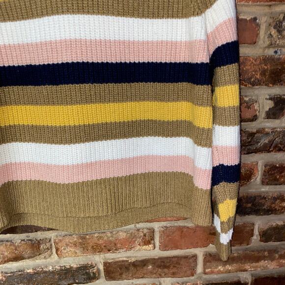 Madewell Striped Tilden Pullover Sweater Women's Size XS - Picture 4 of 7